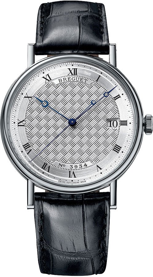 Breguet Classique Collection Watches Mens Handengraved Silver Self winding Automatic 5177BB-12-9V6 Watch