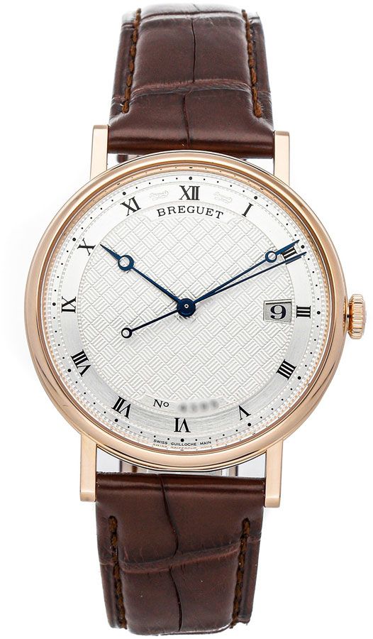 Breguet Classique Collection Watches Mens Handengraved Silver Self winding Automatic 5177BR-12-9V6 Watch