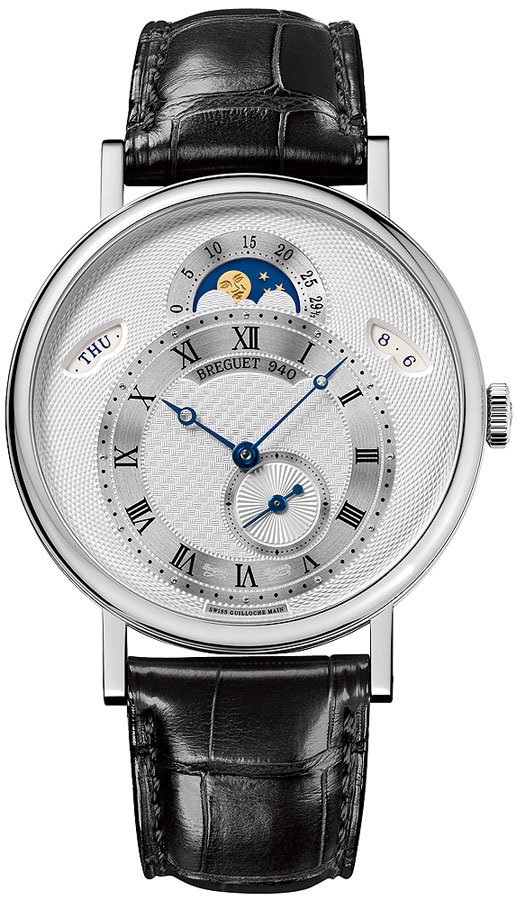 Breguet Classique Collection Watches Mens Handengraved Silver Self winding Automatic 7337BB-1E-9V6 Watch