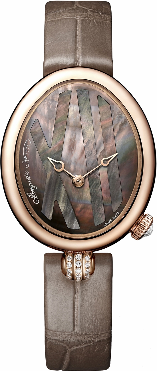 Breguet Reine De Naples Watches Ladies Tahitian Mother of Pearl Black Self winding Automatic 9808-BR5T-9220D00 Watch