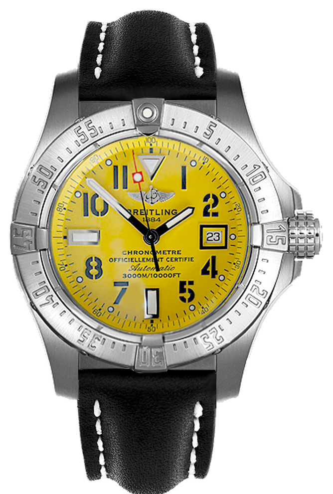 Breitling Avenger Watches Mens Yellow Self Winding Automatic Chronometer A1733010-I513-435X Watch