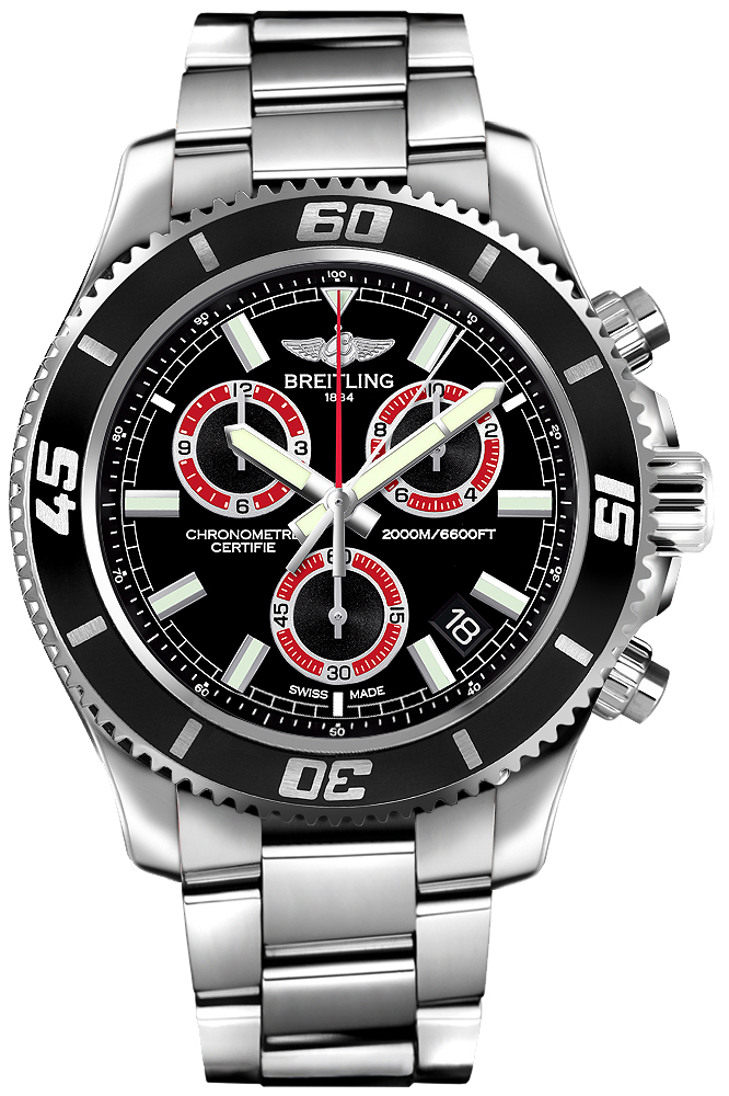 Breitling Superocean Watches Mens Black Battery Operated Quartz A73310A8-BB72-160A Watch