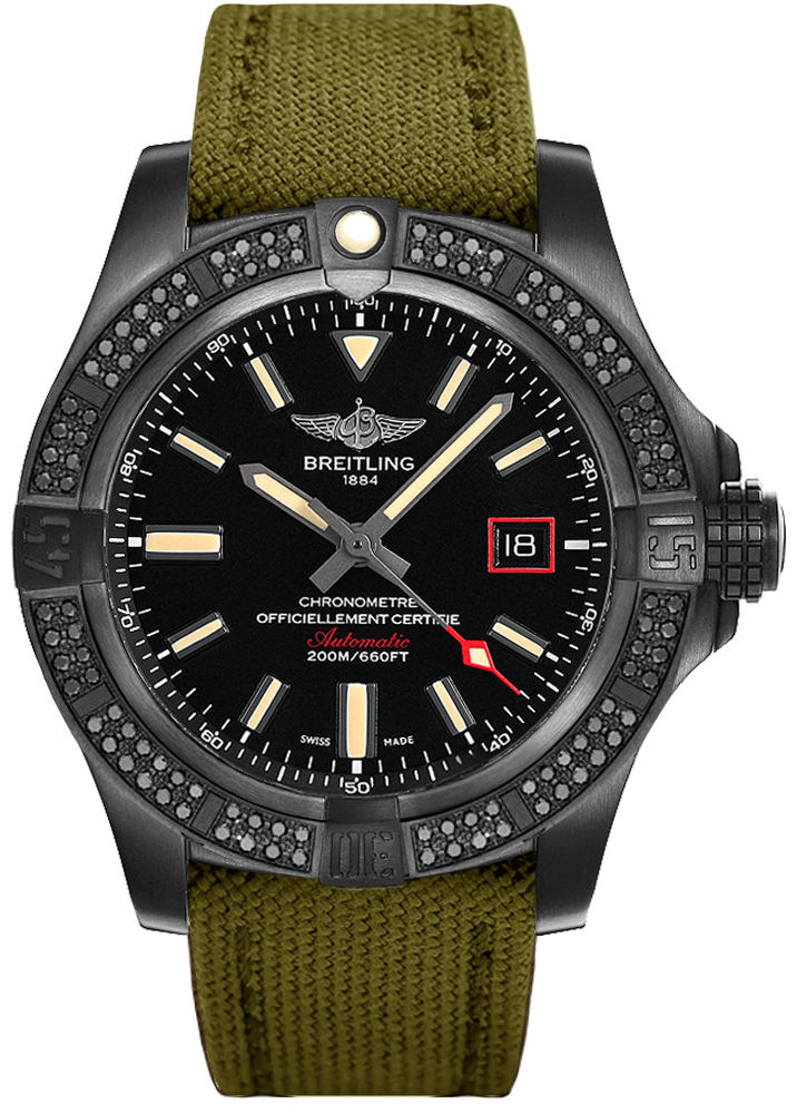 Breitling Avenger Watches Mens Volcano Black Self winding Automatic Chronometer V17311AT-BD74-106W Watch