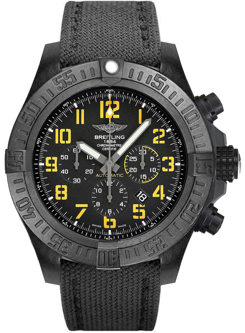 Breitling Avenger Watches Mens Black Self winding Automatic XB01701A-BF92-100W Watch