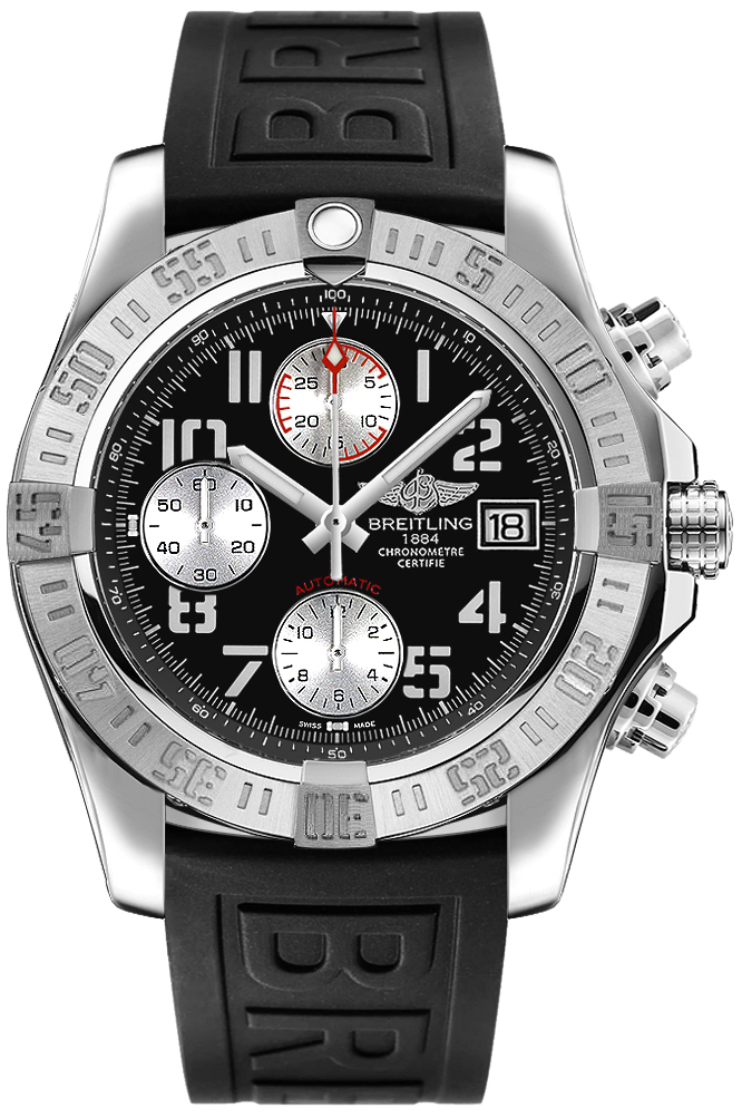 Breitling Avenger Watches Mens Black Self Winding Automatic Chronometer A1338111-BC33-153S Watch