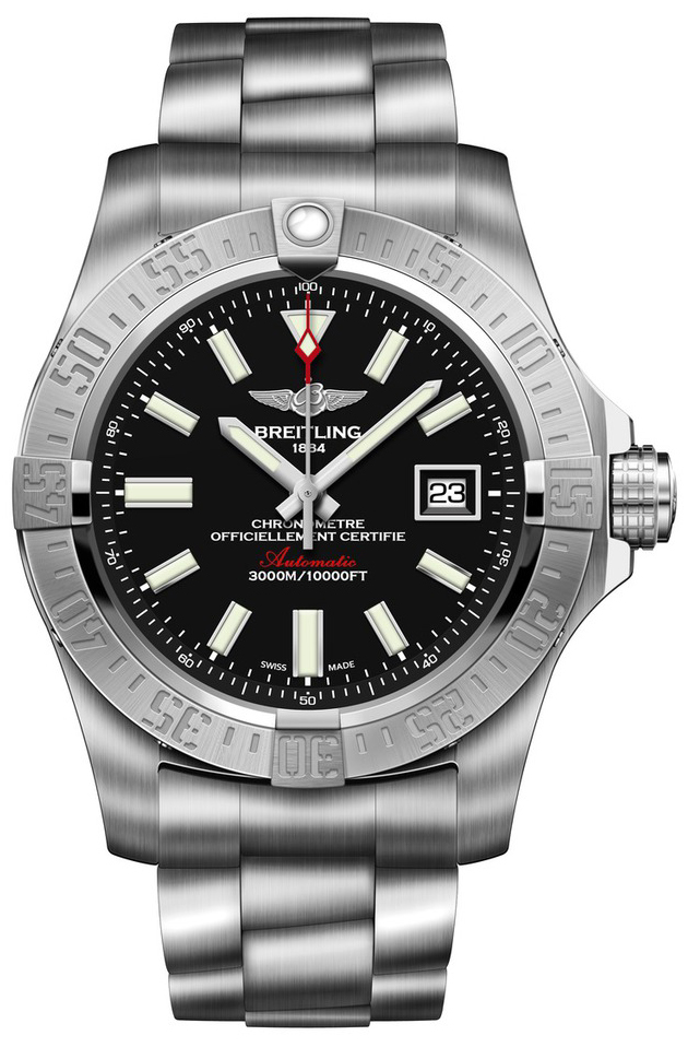 Breitling Avenger Watches Mens Black Self winding Automatic Chronometer A17331101B1A1 Watch