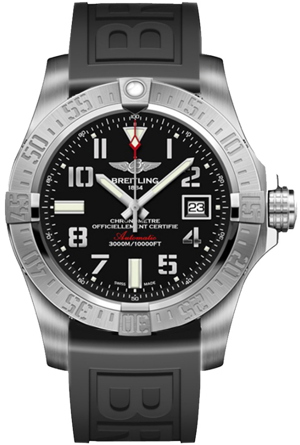 Breitling Avenger Watches Mens Black Self winding Automatic Chronometer A17331101B1S1 Watch