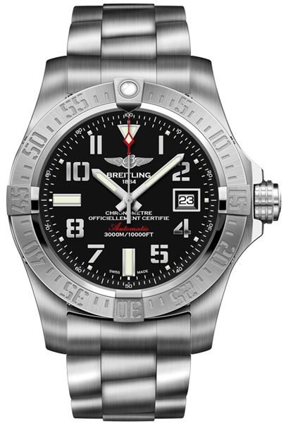 Breitling Avenger Watches Mens Black Self winding Automatic Chronometer A17331101B2A1 Watch