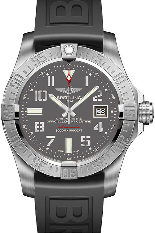 Breitling Avenger Watches Mens Tungsten Grey Self winding Automatic Chronometer A1733110-F563-153S Watch