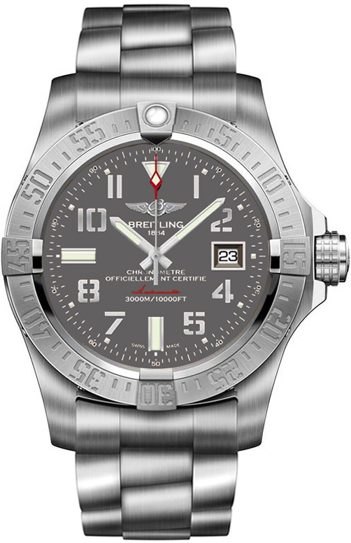 Breitling Avenger Watches Mens Tungsten Grey Self winding Automatic Chronometer A1733110-F563-169A Watch