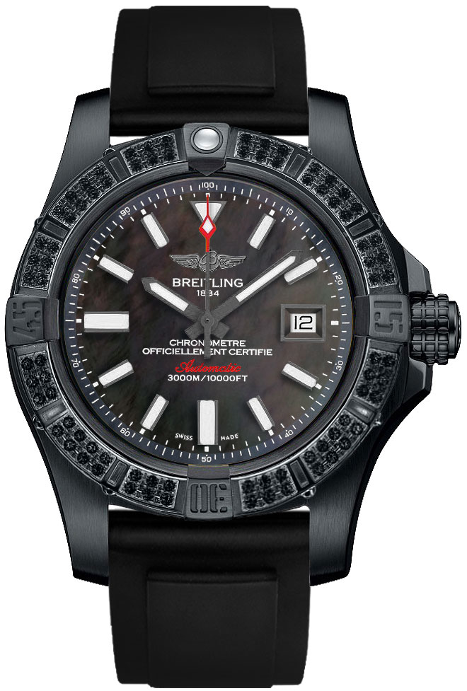 Breitling Avenger Watches Mens Mother of Pearl Black Self winding Automatic Chronometer M17331AT-BE95-134S Watch
