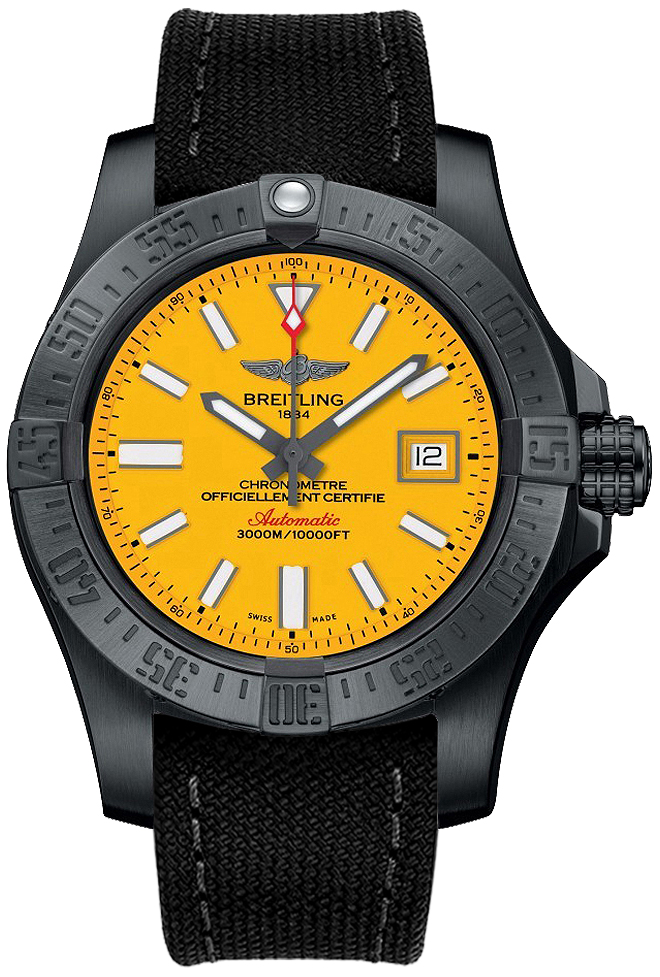 Breitling Avenger Watches Mens Cobra Yellow Self winding Automatic Chronometer M17331E2-I530-101W Watch