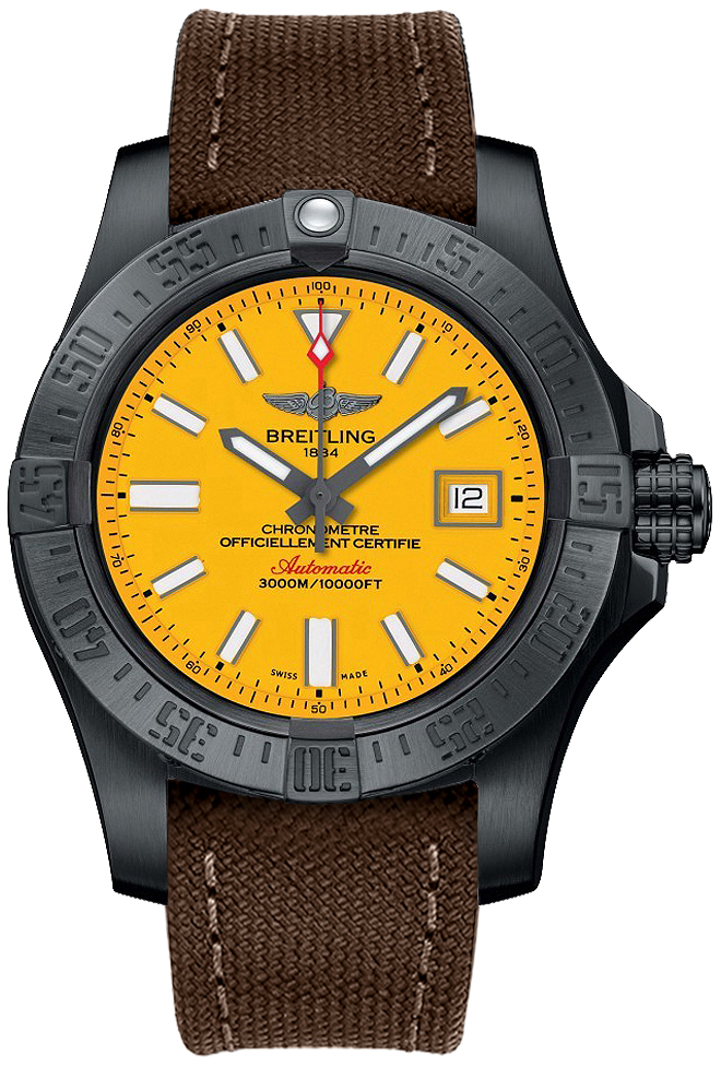 Breitling Avenger Watches Mens Cobra Yellow Self winding Automatic Chronometer M17331E2-I530-108W Watch