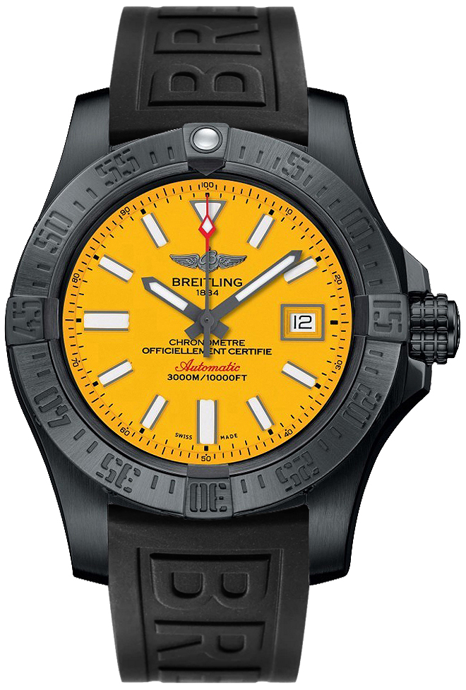 Breitling Avenger Watches Mens Cobra Yellow Self winding Automatic Chronometer M17331E2-I530-152S Watch