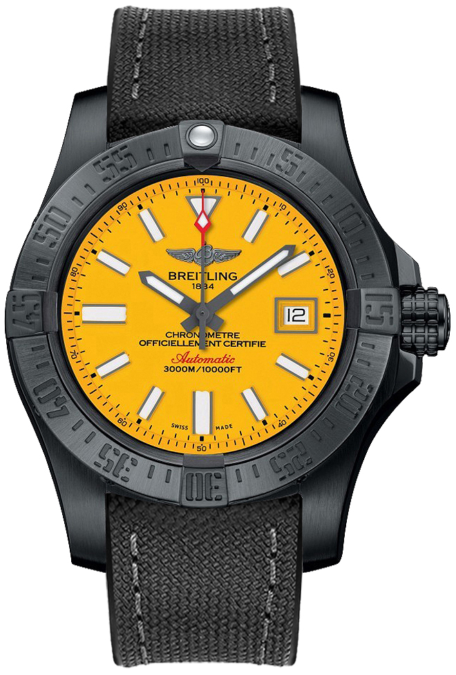 Breitling Avenger Watches Mens Cobra Yellow Self winding Automatic Chronometer M17331E2-I530-253S Watch