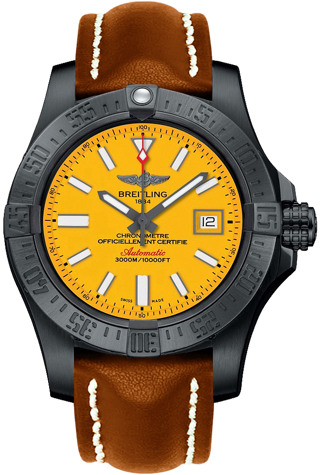 Breitling Avenger Watches Mens Cobra Yellow Self winding Automatic Chronometer M17331E2-I530-433X Watch