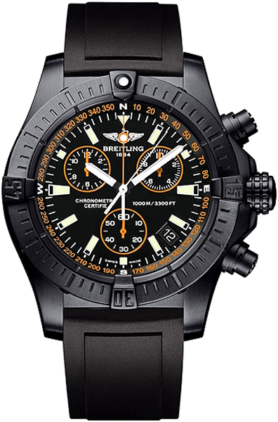 Breitling Avenger Watches Mens Black Battery Operated Quartz M73390T2-BA88-134S Watch