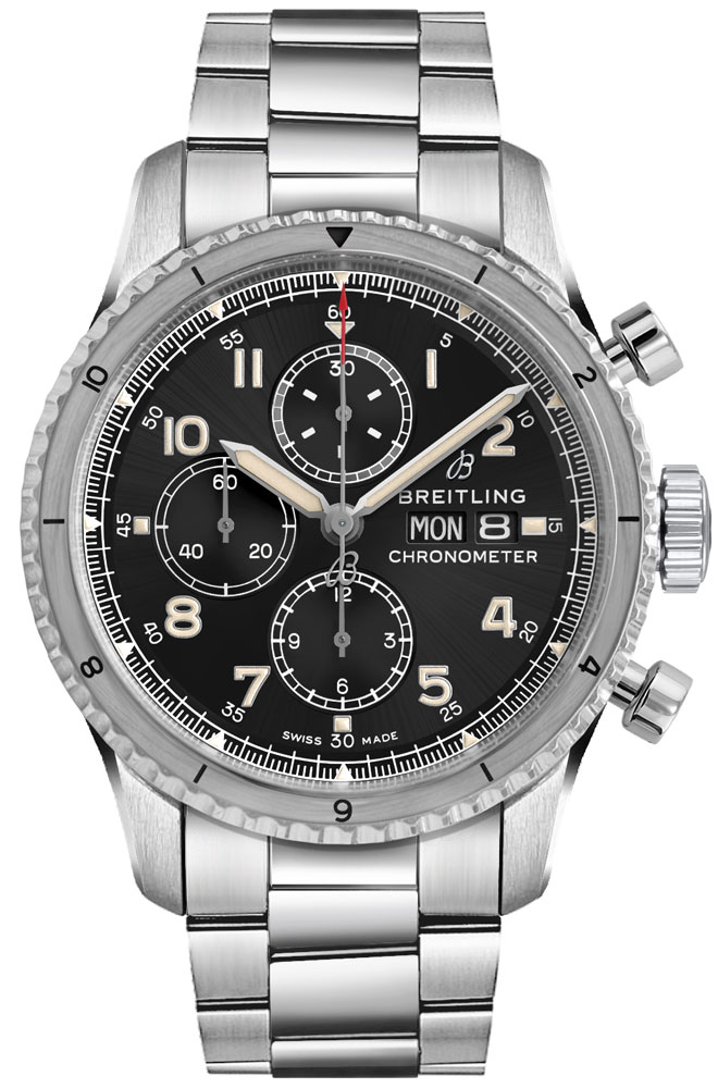 Breitling Navitimer Aviator 8 Watches Mens Black Self winding Automatic A13316101B1A1 Watch