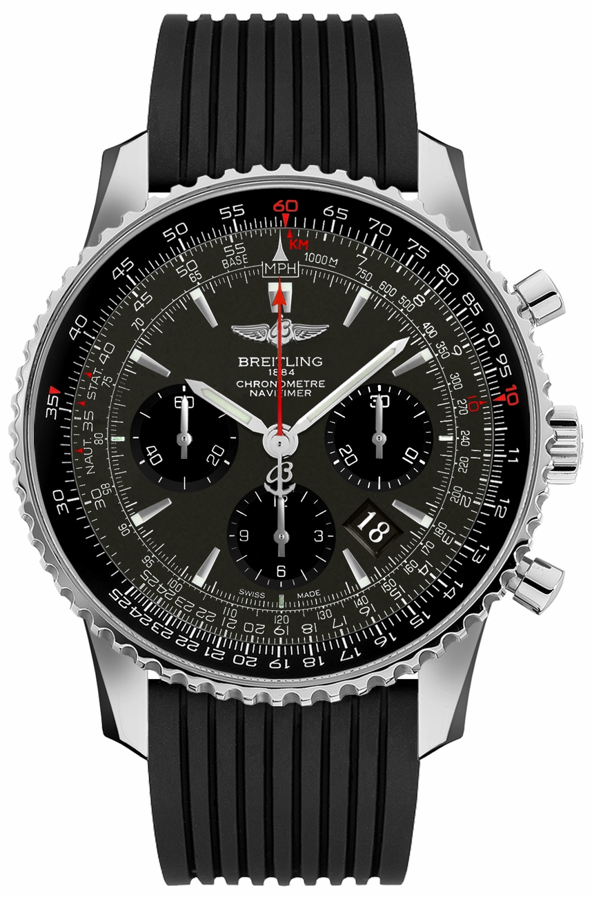Breitling Navitimer Watches Mens Stratos Grey Self winding Automatic Chronometer AB01271A-F570-252S Watch