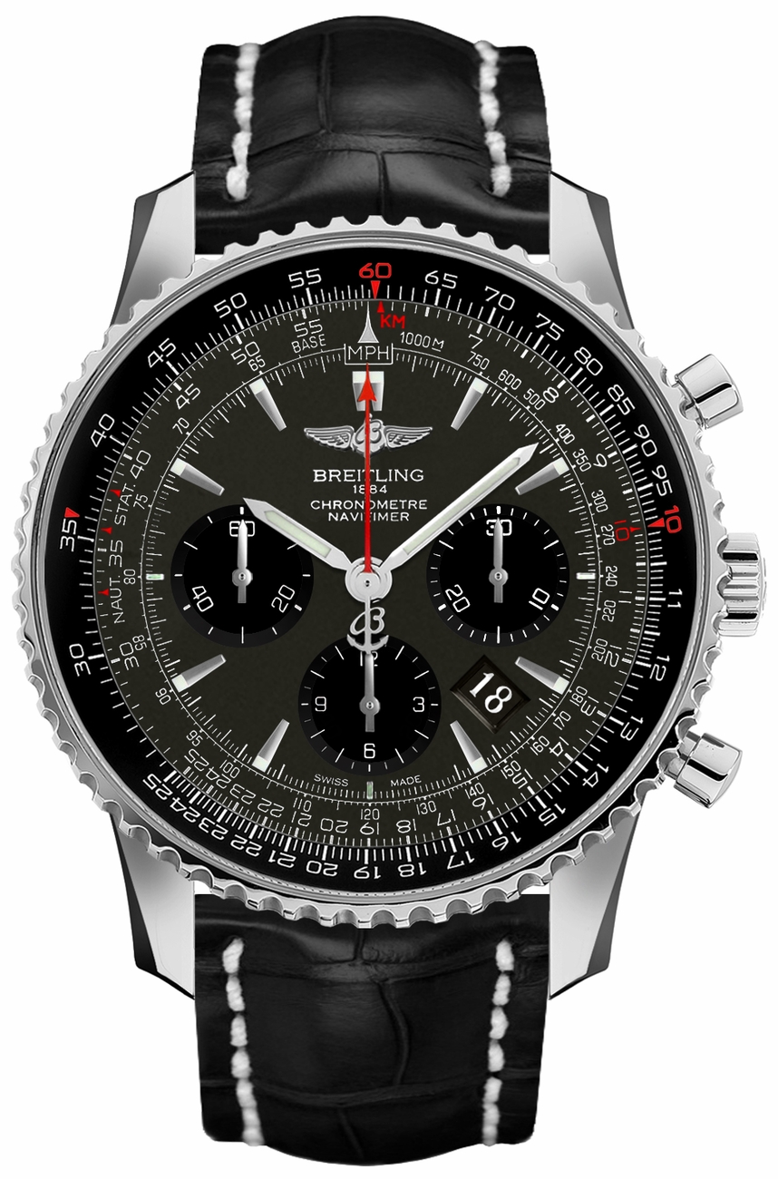 Breitling Navitimer Watches Mens Stratos Grey Self winding Automatic Chronometer AB01271A-F570-760P Watch
