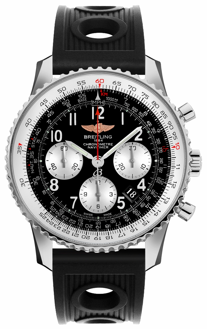 Breitling Navitimer Watches Mens Black Self winding Automatic Chronometer AB012012-BB02-200S Watch