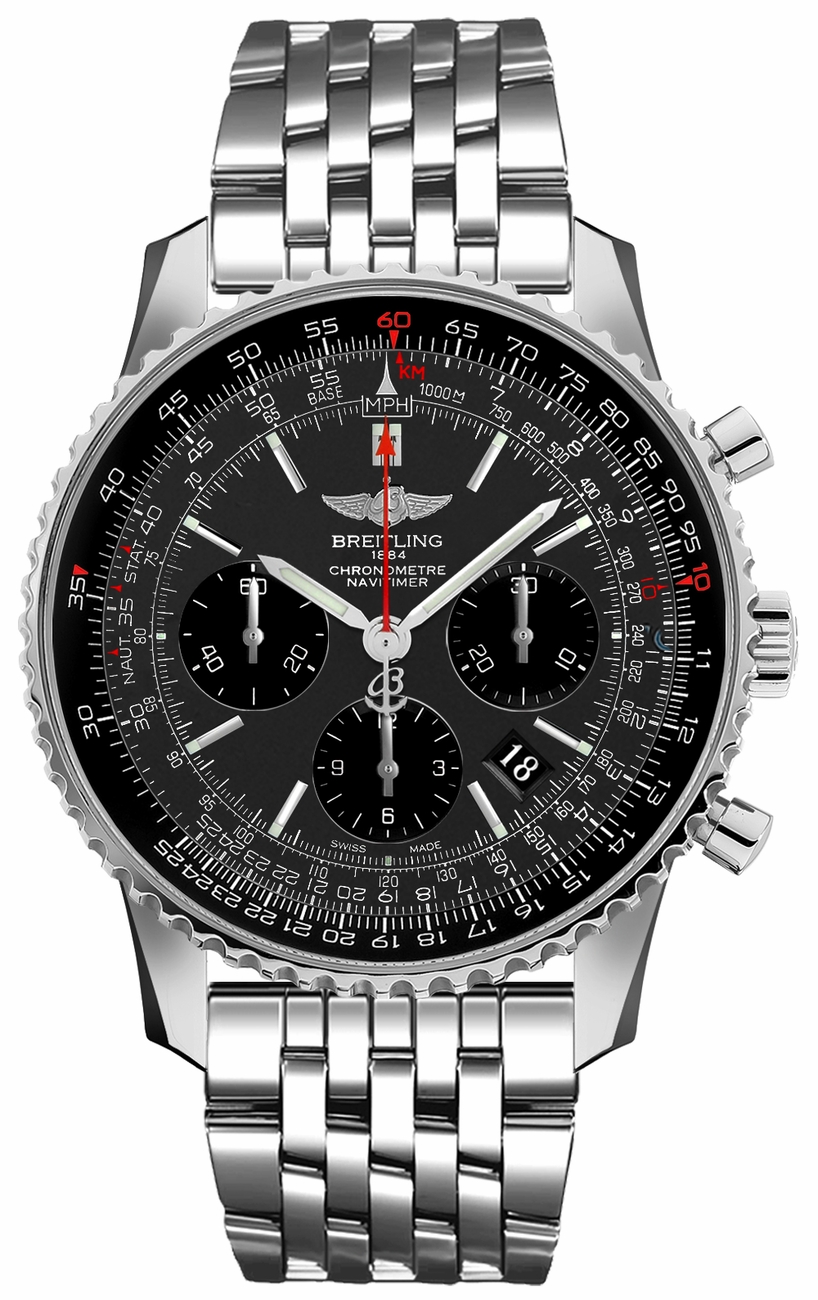 Breitling Navitimer Watches Mens Grey Self winding Automatic Chronometer AB012124-F569-447A Watch