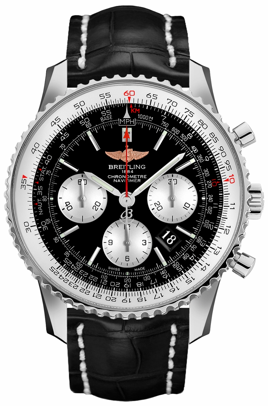 Breitling Navitimer Watches Mens Black Self winding Automatic Chronometer AB012721-BD09-760P Watch