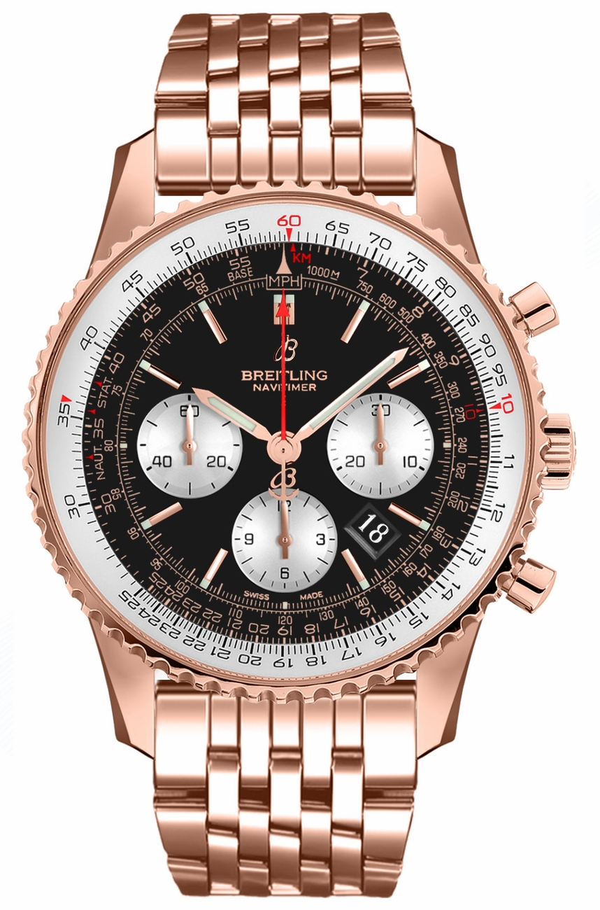 Breitling Navitimer Watches Black Self winding Automatic Chronometer RB0121211B1R1 Watch