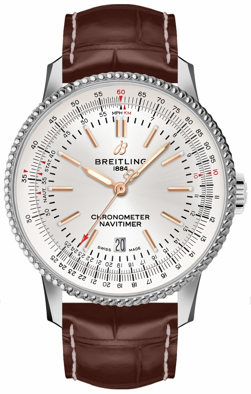 Breitling Navitimer Watches Mens Silver Self winding Automatic A17326211G1P2 Watch