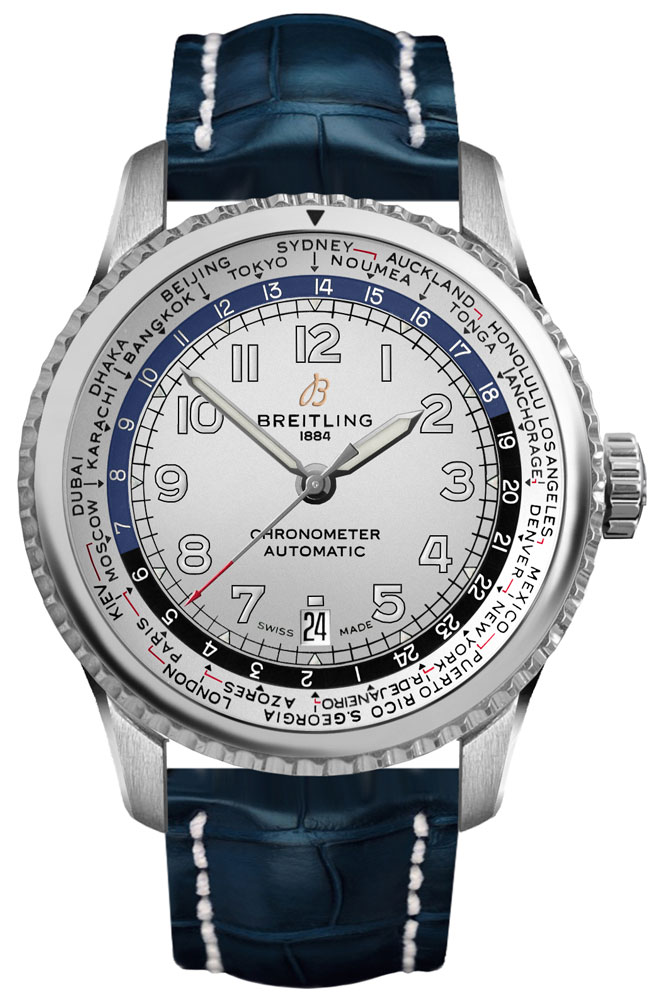 Breitling Navitimer Aviator 8 Watches Mens Silver Self winding Automatic AB3521U01G1P2 Watch