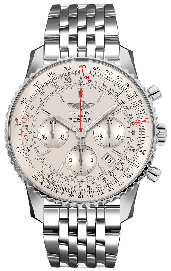 Breitling Navitimer Watches Mens Silver AB012312-G756-447A Watch