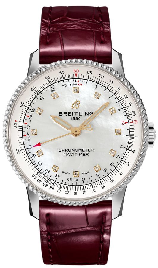 Breitling Navitimer Watches Ladies White Self Winding Automatic A17395211A1P2 Watch