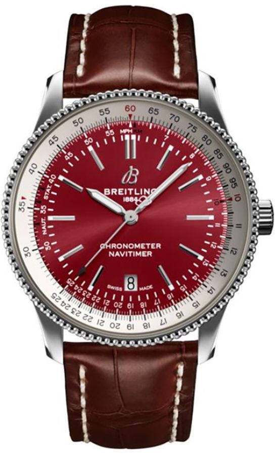 Breitling Navitimer Watches Mens Red Self Winding Automatic A173265A1K1P1 Watch