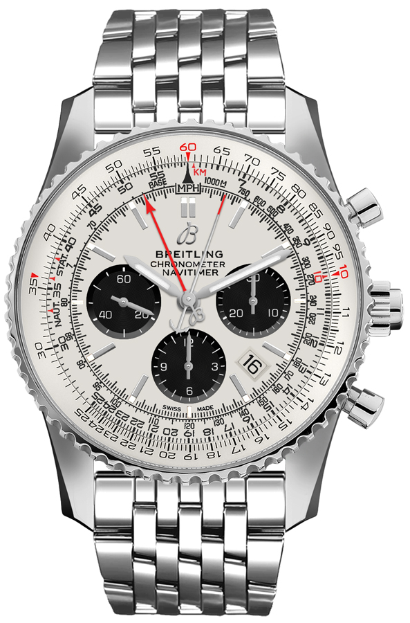 Breitling Navitimer Watches Mens Silver Self winding Automatic AB0311211G1A1 Watch