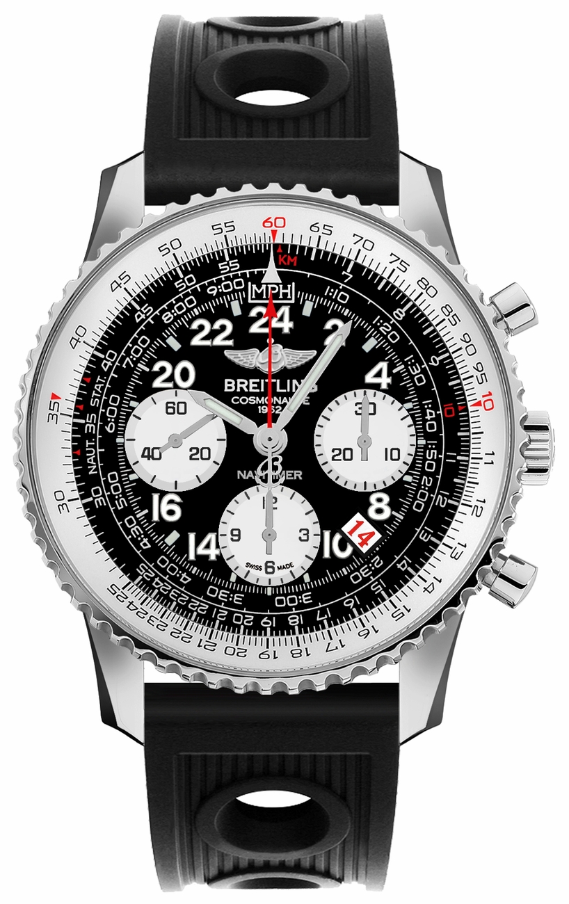 Breitling Navitimer Watches Mens Black Manual Winding AB021012-BB59-200S Watch