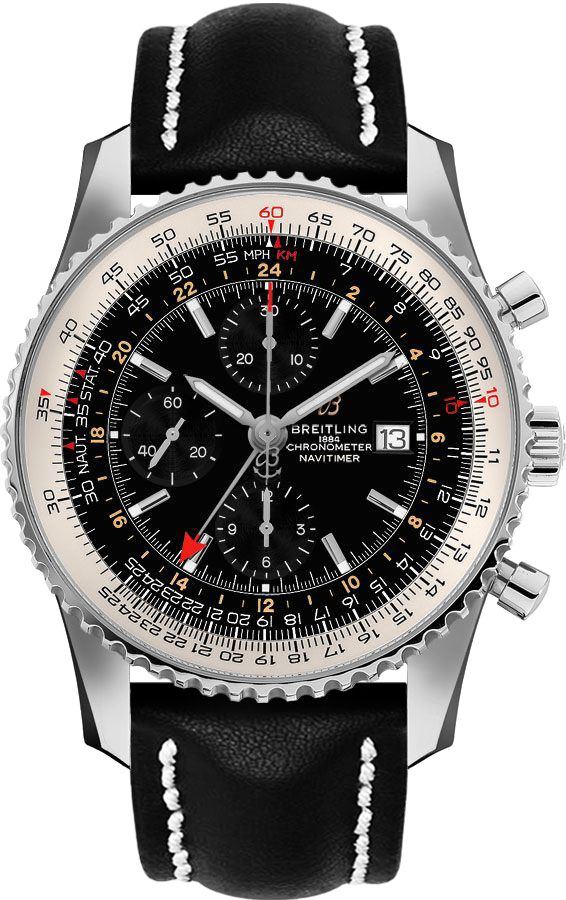 Breitling Navitimer Watches Mens Black Self winding Automatic A24322121B2X2 Watch