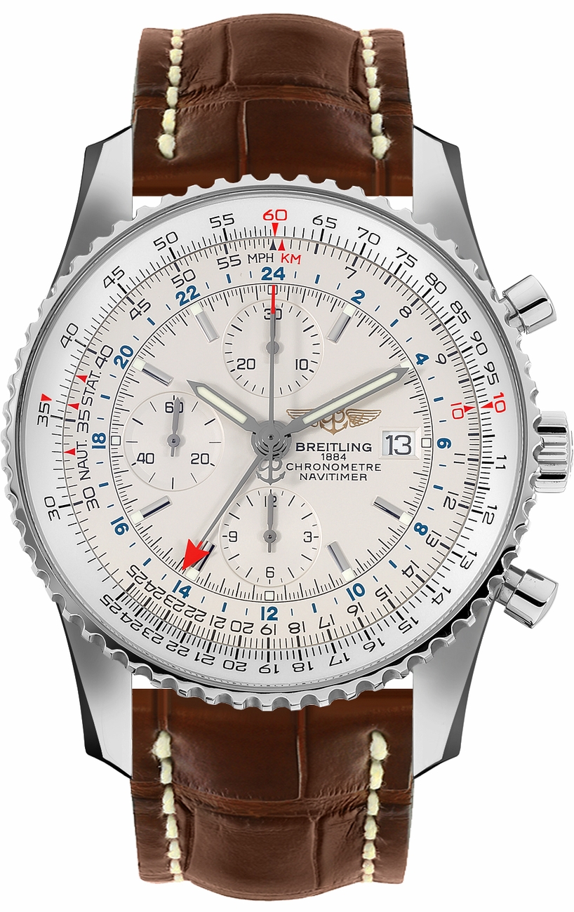 Breitling Navitimer Watches Mens Silver Self winding Automatic Chronometer A2432212-G571-757P Watch