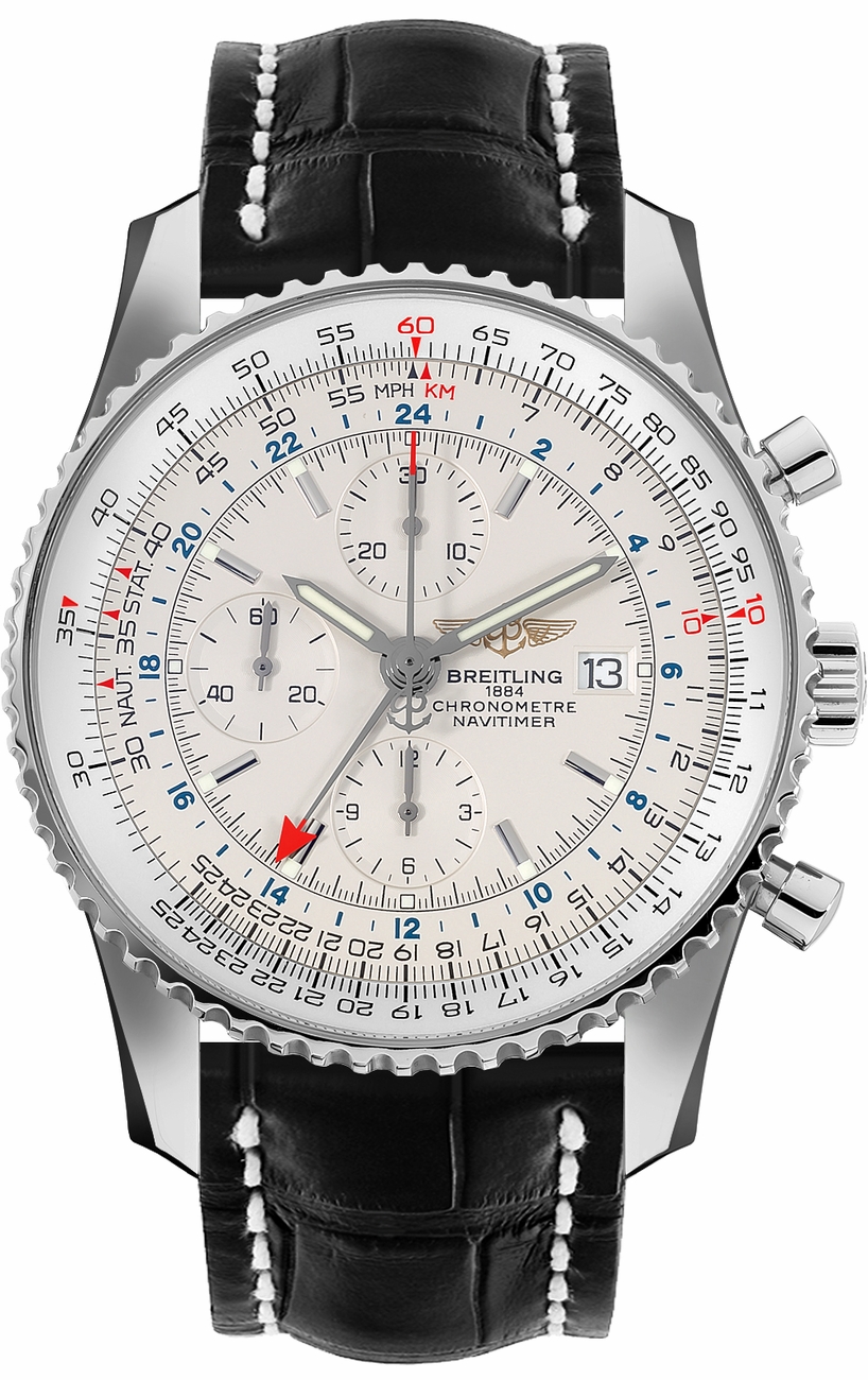 Breitling Navitimer Watches Mens Silver Self winding Automatic Chronometer A2432212-G571-761P Watch