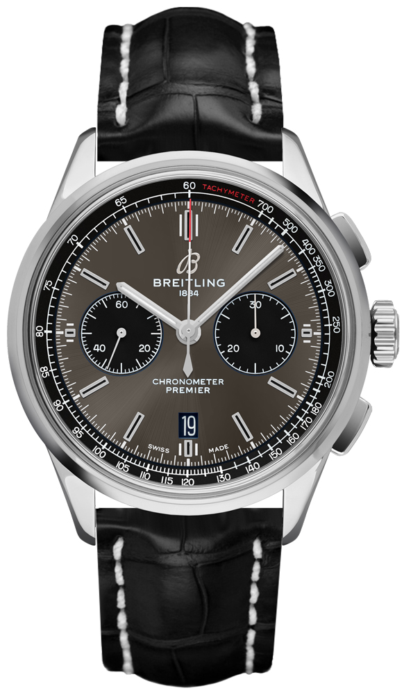 Breitling Premier Watches Mens Grey Self winding Automatic Chronometer AB0118221B1P2 Watch