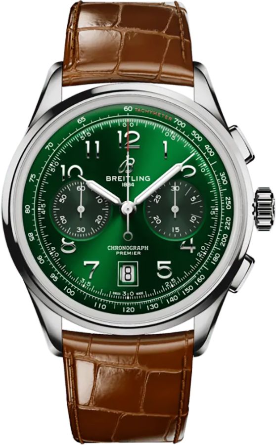 Breitling Premier Watches Mens Green Self Winding Automatic AB0145371L1P1 Watch