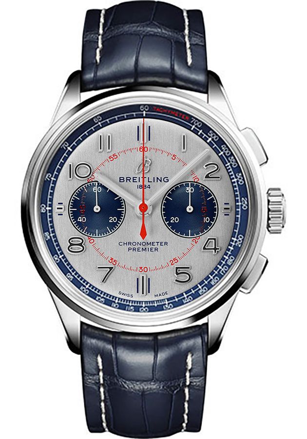 Breitling Premier Watches Mens Silver Self winding Automatic AB0118A71G1P2 Watch