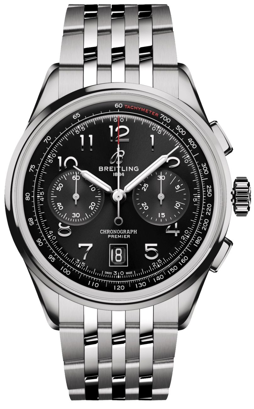 Breitling Premier Watches Mens Black Self Winding Automatic AB0145221B1A1 Watch