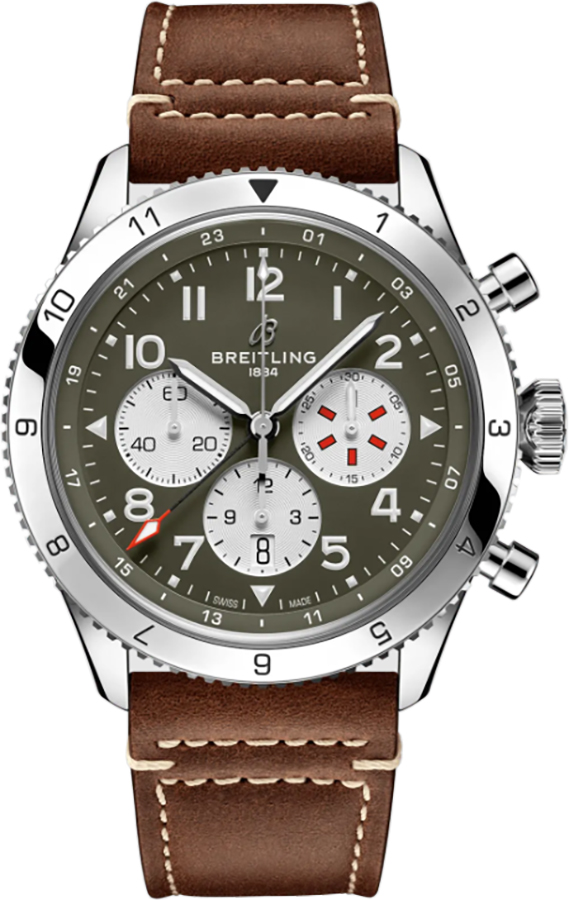 Breitling Navitimer Aviator 8 Watches Mens Green Self winding Automatic AB04452A1L1X1 Watch