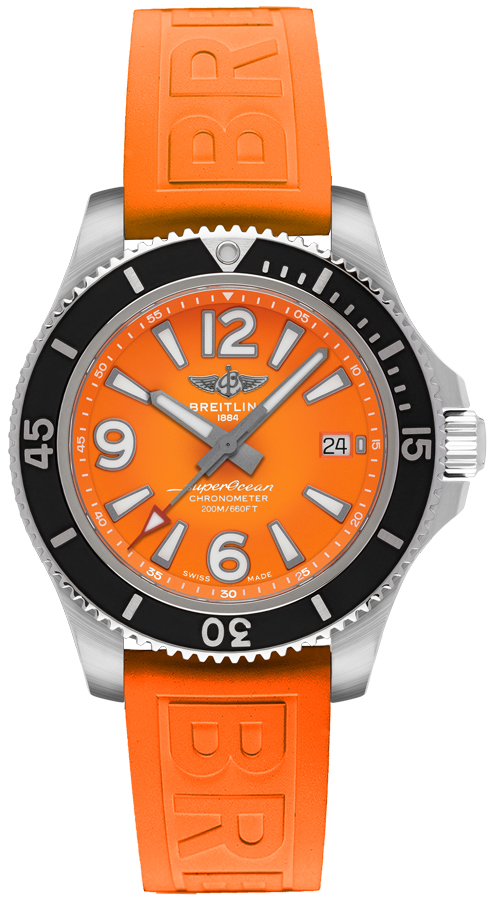 Breitling Superocean Watches Ladies Orange Self winding Automatic A17316D71O1S1 Watch
