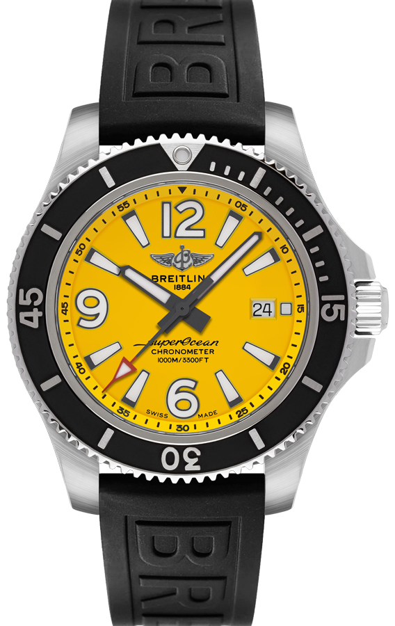 Breitling Superocean Watches Mens Yellow Self winding Automatic A17367021I1S1 Watch