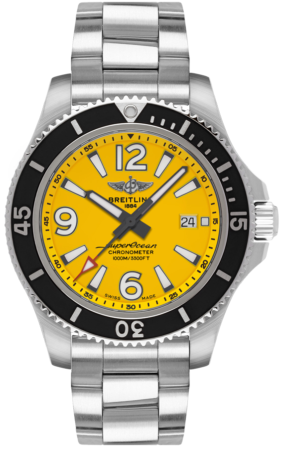 Breitling Superocean Watches Mens Yellow Self winding Automatic A17367021I1A1 Watch