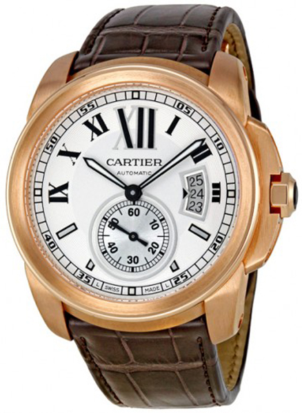 Cartier Calibre De Cartier Watches Mens Silver Self winding Automatic W7100009 Watch