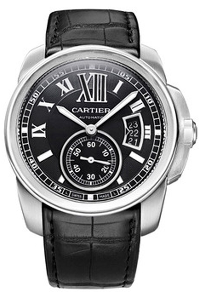 Cartier Calibre De Cartier Watches Mens Black Self winding Automatic W7100014 Watch
