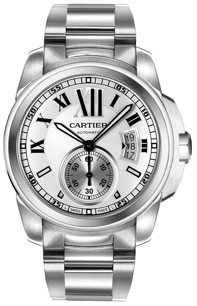 Cartier Calibre De Cartier Watches Mens Silver Self winding Automatic W7100015 Watch