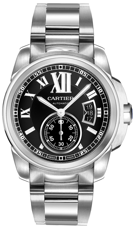 Cartier Calibre De Cartier Watches Mens Black Self winding Automatic W7100016 Watch